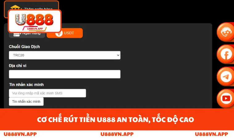 Rút Tiền U888 1 Cơ chế rút tiền U888 an toàn, tốc độ cao