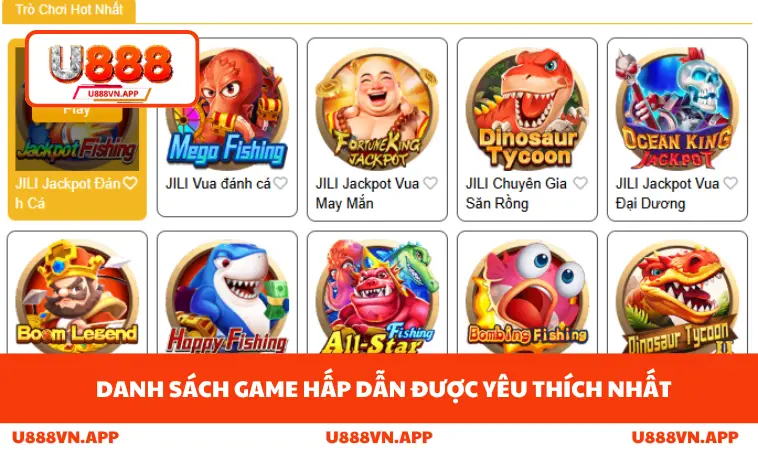 Danh sách game hấp dẫn được yêu thích nhất