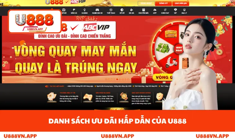Danh sách ưu đãi hấp dẫn của U888