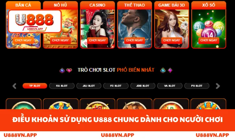 Điều khoản sử dụng U888 chung dành cho người chơi