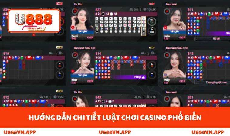 Casino U888 2 Hướng dẫn chi tiết luật chơi casino phổ biến