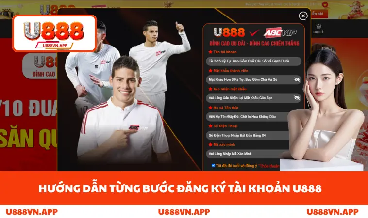 Hướng dẫn từng bước đăng ký tài khoản U888