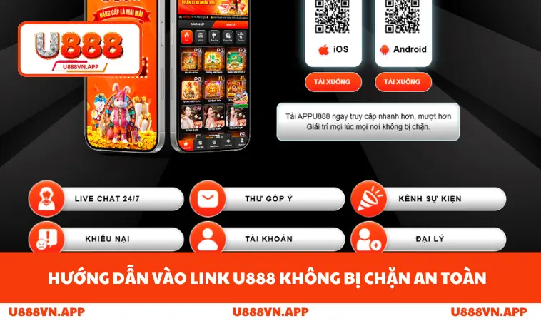 Hướng dẫn vào link U888 không bị chặn an toàn