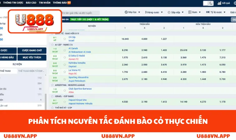 Bào Cỏ Bóng Đá - Chiến Thuật An Toàn Cá Độ Bóng Đá Ở U888 2 Phân tích nguyên tắc đánh bào cỏ thực chiến