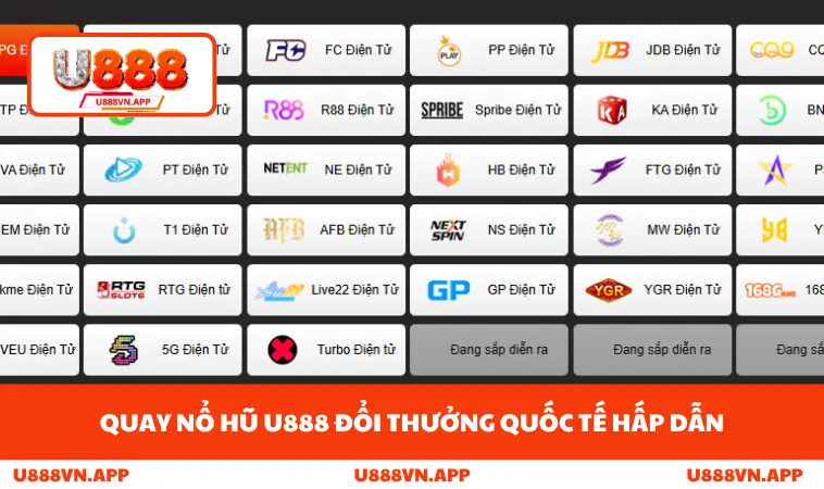 Quay nổ hũ U888 đổi thưởng quốc tế hấp dẫn